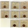 Image 1 : 1937 1¢, 1938, 1939, 1940, 1946, 1947, 1949 A OFF ICCS MS65RD & 1949 A to Dent ICCS AU50.  Lot of 8 