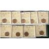 Image 1 : 1937 to 1947 1¢ ICCS MS64RD.  Lot of 9 coins not including 1941.