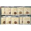Image 1 : 1938 1¢, 1940, 1946, 1946, 1947ML, 1948 A Off, 1949 A to, 1950, 1952 & 1954 SF MS64RD.  Lot of 10 IC