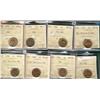 Image 1 : 1938 1¢, 1945, 1947ML, 1947ML Ptd, 1948 A To, 1949 A Off, 1952 & 1954 SF ICCS MS64RD.  Lot of 8 coin