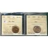 Image 1 : 1940 & 1947 ML 1¢ ICCS MS65RD.  Lot of 2 coins.