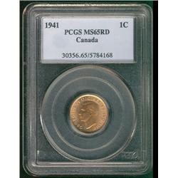 1941 1¢ PCGS MS65RD.