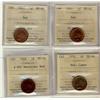 Image 1 : 1941, 1945, 1950 Cameo & 1948 A Off 1¢ ICCS MS64RD.  Lot of 4 coins.