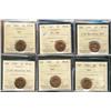 Image 1 : 1945 1, 1947ML, 1948 A To, 1949 A Off, 1950 & 1952 ICCS MS64RD.  Lot of 6 coins.