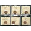 Image 1 : 1945 1, 1947ML, 1948 A To, 1949 A Off, 1950 & 1952 ICCS MS64RD.  Lot of 6 coins.