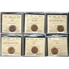 Image 1 : 1945 1, 1947ML, 1948 A To, 1949 A Off, 1950 & 1952 ICCS MS64RD.  Lot of 6 coins.