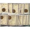 Image 1 : 1945 1¢ ICCS MS63RD.  Lot of 19 coins all red.