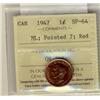 Image 1 : 1947 1¢ ML Ptd ICCS SP64RD.