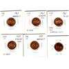 Image 1 : Lot of 1¢ varieties with hanging last numbers, includes 1953, 1958, 1959, 1961, 1962 & 1963.  Lot of
