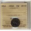 Image 1 : Nfld 1904H 10¢ ICCS AU55.