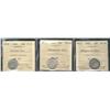 Image 1 : Nfld 1940 10¢ Re-eng EF40, EF45 & Dbl Date F15.  Lot of 3 ICCS graded examples.