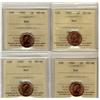 Image 1 : 1980 1¢, 1982, 1984 & 1989 ICCS MS66RD.  Lot of 4 coins.