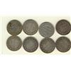 Image 1 : Nfld 1865 20¢, 1872H, 1873(3), 1876H & 1880(2).  Lot of 8 coins VG to Fine.