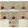 Image 1 : 1997 1¢, 1999, 2000, 2001, 2002P, 2003P New Effigy & 2005 ICCS MS66.  Lot of 7 coins.