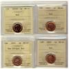 Image 1 : 2002 1¢, 2002P, 2003,  2003 New Eff ICCS MS67RD.  Lot of 4 coins