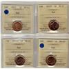 Image 1 : 2003P 1¢, 2003, 2004P & 2005P ICCS MS67.  Lot of 4 coins.