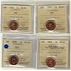 Image 1 : 2005 1¢, 2006, 2006 RCM Logo non magn MS67  & 2007 MS66.   Lot of 4 ICCS graded coins.