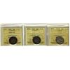 Image 1 : Nfld 1872H 20¢, 1873 & 1899 Hook 9's ICCS F15.  Lot of 3 coins.