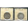 Image 1 : Nfld 1872H & 1882H 50¢ ICCS VF20.  Lot of 2 coins.