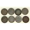 Image 1 : Nfld 1873 20¢, 1881(2), 1882H(2), 1885 & 1888(2)  Lot of 9 coins, Fine or better.
