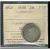 Image 1 : Nfld 1876H 20¢ ICCS F15.