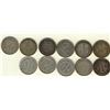 Image 1 : Nfld 1881 20¢, 1885, 1888, 1890, 1894 Obv 1, Obv 2, 1896 Lg, Sml, 1899 Hook, Large & 1900.  Lot of 1