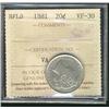 Image 1 : Nfld 1881 20¢ ICCS VF30.