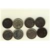Image 1 : 1887 5¢, 1889(3), 1892, 1894 & 1900 Rd 0(2).  Lot of 8 coins all F+ to VF.