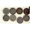 Image 1 : Nfld 1888 20¢, 1890, 1894 Obv1, Obv2, 1896 Lg6, Sm6, 1899 Lg & 1900.  Lot of 8 coins all VF or bette