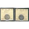 Image 1 : Nfld 1890 & 1894 obv 1 20¢ ICCS VF30.  Lot of 2 coins.