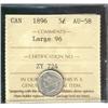 Image 1 : 1896 5¢ Large 96 ICCS AU58.
