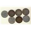 Image 1 : Nfld 1894(2), 1899 Hook, 1899 Lg(2) & 1900(2) 20¢.  Lot of 7 coins all VF or better.