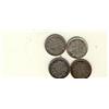 Image 1 : 1900 5¢ Rd 0.  Lot of 4 VF examples
