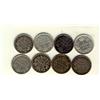 Image 1 : 1900 5¢ Rd 0.  Lot of 8 coins VG to F+