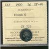 Image 1 : 1900 5¢ Round 0 ICCS EF40.