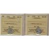 Image 1 : 1902 & 1909 5¢ ICCS AU58.  Lot of 2 coins.