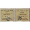Image 1 : 1902H Lg H & 1913 5¢ ICCS MS63.  Lot of 2 coins.  All in old holders.