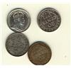 Image 1 : Nfld 1904H 20¢.  Lot of 4 coins Good to Fine to VF to EF.  Should be viewed.
