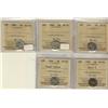 Image 1 : 1903 5¢, 1904, 1906, 1908 Sml & 1909 RL ICCS AU50.  Lot of 5 coins.