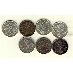 1903H 5¢.  Lot of 7 coins.  Includes a mix of Small and Large H's.  Should be viewed.