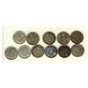 Image 1 : 1906 5¢, 1908 Sml 8(2), 1909 Ptd Lvs, 19010 Rd Lvs(3), 1911 & 1915(3).  Lot of 11 coins all VF+ to E