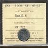 Image 1 : 1908 5¢ Sml 8 ICCS MS62.