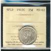 Image 1 : Nfld 1917c 25¢ ICCS MS62.  Lustrous white issue.
