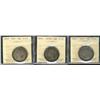 Image 1 : Nfld 1870, 1872H & 1881 50¢ ICCS F15.  Lot of 3 coins.