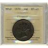 Image 1 : Nfld 1870 50¢ ICCS EF40.  Designated as cleaned.  Should be viewed.