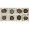 Image 1 : Nfld 1874 50¢.  Lot of 11 coins all Fine or better.