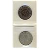 Image 1 : Nfld 1876H & 1880 50¢.  Lot of 2 coins both VF with light cleaning.  Should be viewed.