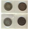 Image 1 : Nfld 1876H, 1880, 1881 & 1885 50¢.  Lot of 4 coins all Fine+ or better.  Should be viewed.
