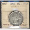 Image 1 : Nfld 1876H 50¢ ICCS F15.