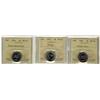 Image 1 : 1942 5¢ Nickel & 1962 Dbl Date MS64 along with 1964 EWL MS63.  Lot of 3 ICCS graded coins.